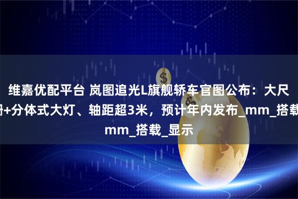 维嘉优配平台 岚图追光L旗舰轿车官图公布：大尺寸格栅+分体式大灯、轴距超3米，预计年内发布_mm_搭载_显示